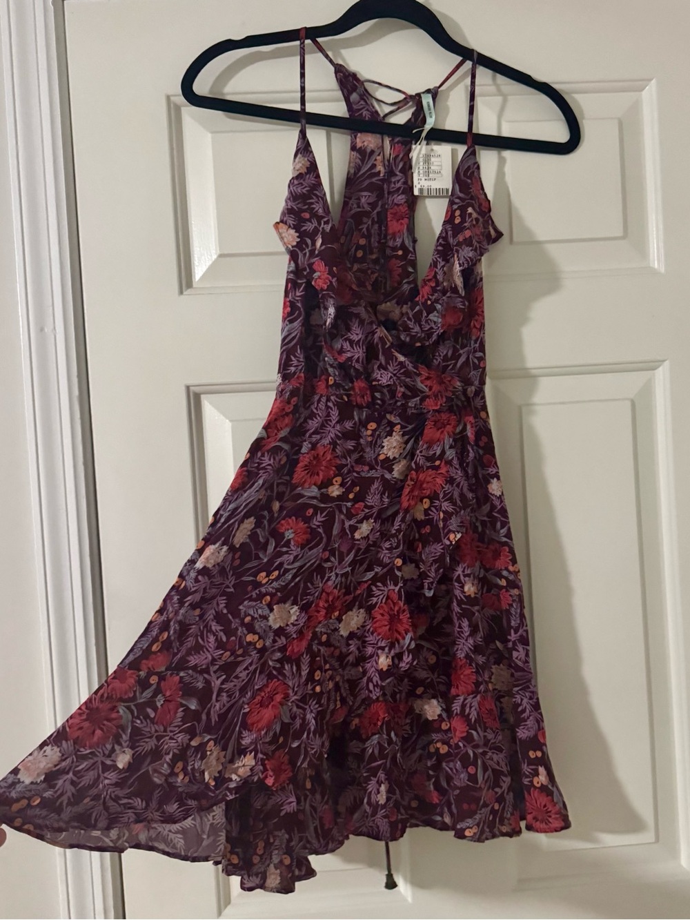 NWT Urban Outfitters Kimchi Blue Mini Dress - Plum Floral